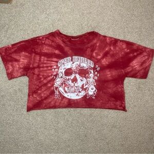 Open Minded Ultra Crop Tie Dye Top Estimated Size Small